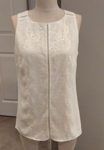 WHBM White hi- lo tank blouse